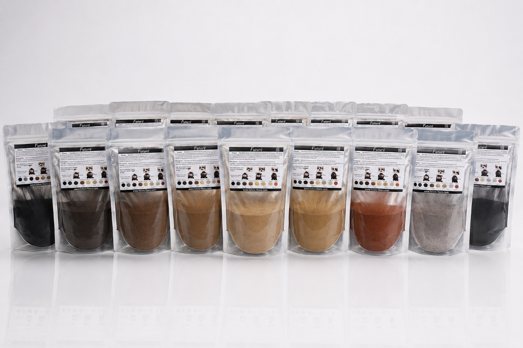 Gama Completa de Fibras Capilares Future - 9 tonos de maquillaje capilar